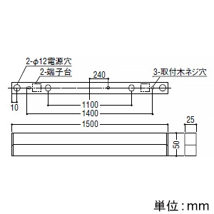 コイズミ照明 LED一体型ベースライト 《ソリッドシームレススリム》 直付型 L1500mm 散光配光 調光調色 電球色～昼白色 白  AH52385 画像2