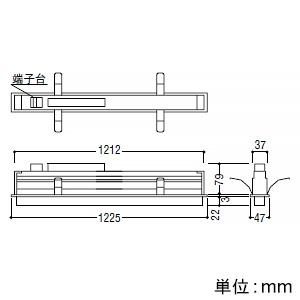 コイズミ照明 LED一体型ベースライト 《ソリッドシームレススリム》 半埋込型 高気密SB形 L1200mm 散光配光 調光調色 電球色～昼白色  AD52512 画像2