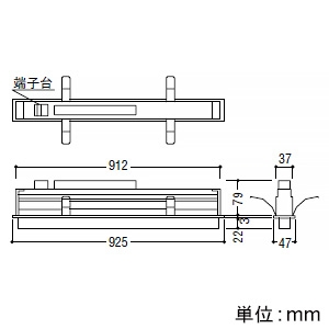 コイズミ照明 LED一体型ベースライト 《ソリッドシームレススリム》 半埋込型 高気密SB形 L900mm 散光配光 調光調色 電球色～昼白色  AD52513 画像2