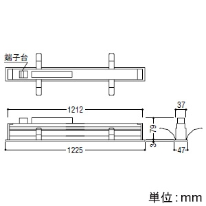 コイズミ照明 LED一体型ベースライト 《スリットシームレススリム》 埋込型 高気密SB形 L1200mm 散光配光 調光調色 電球色～昼白色  AD52482 画像2