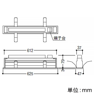 コイズミ照明 LED一体型ベースライト 《スリットシームレススリム》 埋込型 高気密SB形 L600mm 散光配光 調光調色 電球色～昼白色  AD52484 画像2