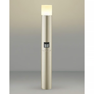 コイズミ照明 LEDガーデンライト 防雨型 全拡散タイプ 人感センサタイプ 白熱球60W相当 非調光 電球色 ランプ付 ウォームシルバー  AU51322