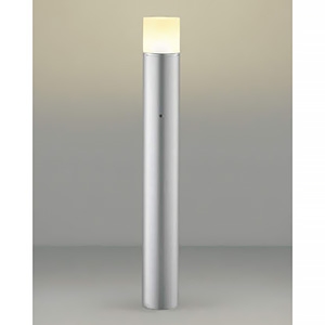 コイズミ照明 LEDガーデンライト 防雨型 全拡散タイプ 自動点滅器タイプ 白熱球60W相当 非調光 電球色 ランプ付 シルバーメタリック AU51324