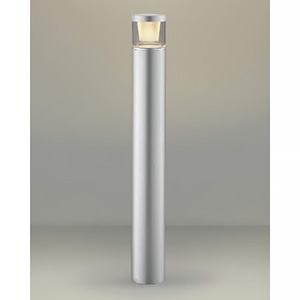 コイズミ照明 LEDガーデンライト 防雨型 ラウンド配光タイプ 高さ700mmタイプ 白熱球40W相当 非調光 電球色 ランプ付 シルバーメタリック  AU51357
