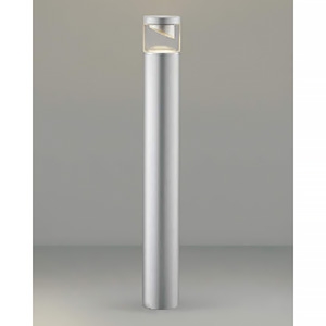 コイズミ照明 LEDガーデンライト 防雨型 サイド配光タイプ 高さ700mmタイプ 白熱球40W相当 非調光 電球色 ランプ付 シルバーメタリック  AU51378