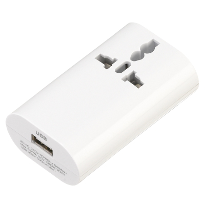 YAZAWA(ヤザワ) 海外用マルチ変換プラグ+1USB ホワイト HPM4WH