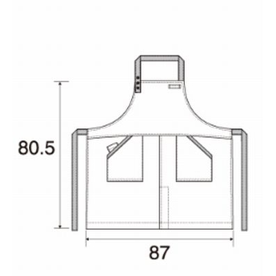 アイトス 胸当てエプロン【コードレーン配色】ブルー  AZ8651006 画像2