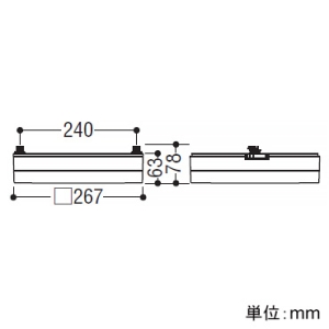 コイズミ照明 LEDベースライト 《ソリッドスクエア》 プラグタイプ FHP32W×3灯相当 非調光 電球色 白  AH51764 画像2