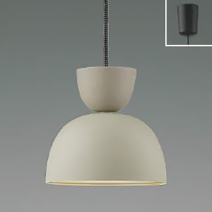 コイズミ照明 LEDペンダントライト 《earthy pendant》 引掛シーリングタイプ 白熱球60W相当 非調光 電球色 ランプ付 グレージュ  AP54172