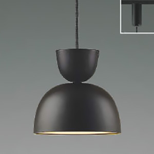 コイズミ照明 LEDペンダントライト 《earthy pendant》 プラグタイプ 白熱球60W相当 非調光 電球色 ランプ付 チャコールブラウン  AP54180