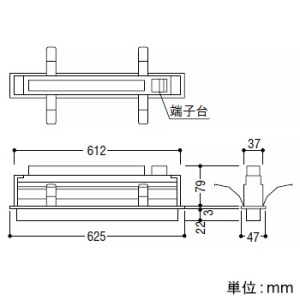 コイズミ照明 LED一体型ベースライト 《ソリッドシームレススリム》 半埋込型 高気密SB形 L600mm 散光配光 調光調色 電球色～昼白色 マットブラック  AD53859 画像2