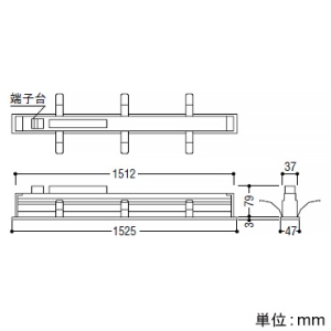 コイズミ照明 LED一体型ベースライト 《スリットシームレススリム》 埋込型 高気密SB形 L1500mm 散光配光 調光調色 電球色～昼白色 マットブラック  AD53840 画像2