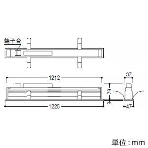 コイズミ照明 LED一体型ベースライト 《スリットシームレススリム》 埋込型 高気密SB形 L1200mm 散光配光 調光調色 電球色～昼白色 マットブラック  AD53841 画像2