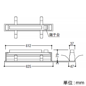 コイズミ照明 LED一体型ベースライト 《スリットシームレススリム》 埋込型 高気密SB形 L600mm 散光配光 調光調色 電球色～昼白色 マットブラック  AD53843 画像2