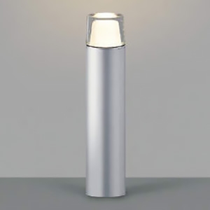 コイズミ照明 LEDガーデンライト 防雨型 白熱球60W相当 非調光 電球色 幅φ90mm 地上高400mm ランプ付 シルバーメタリック AU53895