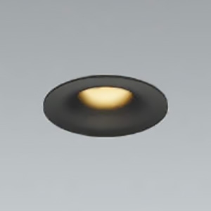 コイズミ照明 LED一体型ダウンライト 《arkia》 ベースタイプ 高気密SB形 防雨・防湿型 白熱球100W相当 埋込穴φ75mm 拡散配光 調光 温白色 マットブラック  AD1175B35