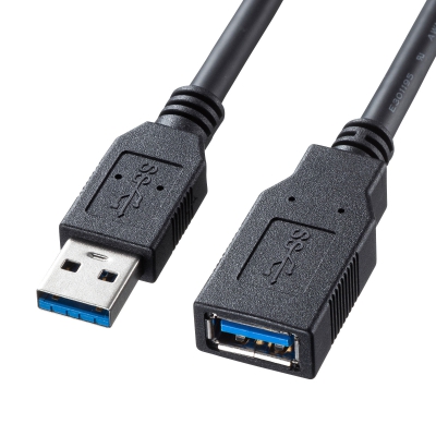 サンワサプライ USB3.0延長ケーブル ブラック 0.5m KU30-EN05K
