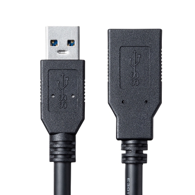 サンワサプライ USB3.0延長ケーブル ブラック 0.5m  KU30-EN05K 画像3