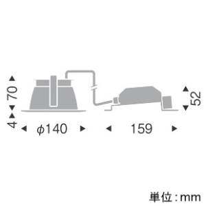 遠藤照明 LEDベースダウンライト 一般型 高気密SB形 1000TYPE FHT32W・白熱球100W相当 埋込穴φ125mm 拡散配光 調光調色 昼光色～電球色 鏡面コーン・白枠  EFD8950W 画像2