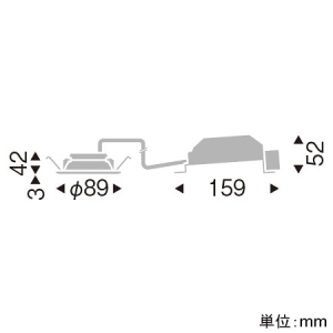 遠藤照明 LEDベースダウンライト 浅型 高気密SB形 1000TYPE FHT32W・白熱球100W相当 埋込穴φ75mm 拡散配光 調光調色 昼光色～電球色 白  EFD8705W 画像2