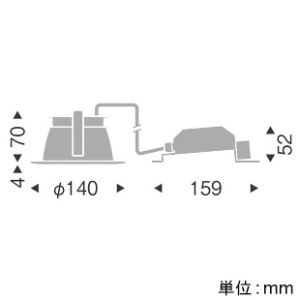 遠藤照明 LEDベースダウンライト 一般型 高気密SB形 700TYPE FHT24W・白熱球80～60W相当 埋込穴φ125mm 拡散配光 調光調色 昼光色～電球色 鏡面コーン・白枠  EFD8958W 画像2