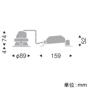 遠藤照明 LEDベースダウンライト 一般型 高気密SB形 700TYPE FHT24W・白熱球80～60W相当 埋込穴φ75mm 広角配光 調光調色 昼光色～電球色 白コーン  EFD8955W 画像2