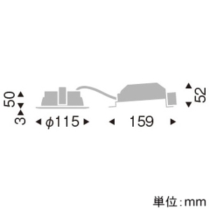 遠藤照明 LEDベースダウンライト 浅型 高気密SB形 700TYPE FHT24W・白熱球80～60W相当 埋込穴φ100mm 拡散配光 調光調色 昼光色～電球色 白  EFD8708W 画像2