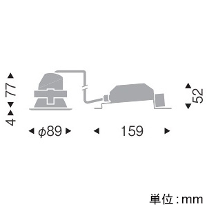 遠藤照明 LEDベースダウンライト 一般型 高気密SB形 400TYPE EFD13W・白熱球60W相当 埋込穴φ75mm 中角配光 調光調色 昼光色～電球色 鏡面コーン・白枠  EFD8964W 画像2