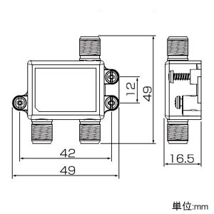 DXアンテナ 《DXデルカテック》 混合分波器 DATA(2～55MHz)+TV(70～3224MHz)出力・TV入力間1端子通電形 2K・4K・8K対応  MTGMS 画像2