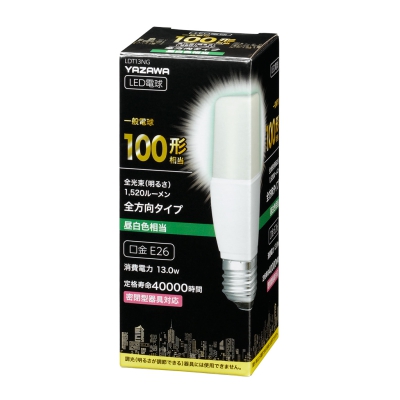 YAZAWA(ヤザワ) T形LED電球  100W形相当  E26  昼白色  LDT13NG 画像4