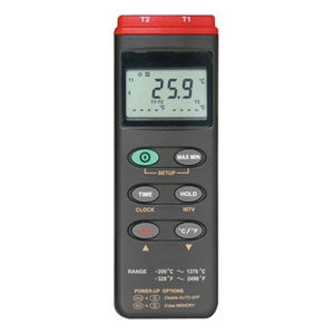 マザーツール デジタル温度計 2点式 データロガ機能搭載 測定範囲-200～1370℃ MT-306