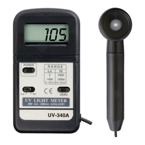 マザーツール デジタル紫外線強度計 軽量・小型ハンディタイプ セパレートタイプセンサ 測定波形290～390nm UV-340A