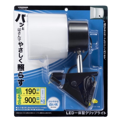 YAZAWA(ヤザワ) LEDインテリアクリップライト ブラック CLLE09D15BK