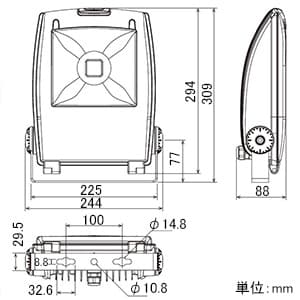 ジェフコム LEDフルカラー投光器 40W 単色16種・フルカラー自動変色 リモコン付  PDS-C01-40FL 画像3