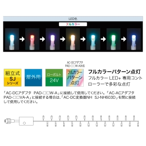 ジェフコム LEDワイヤーストリング(マルチパターンタイプ)  SJ-W05-10MP 画像2