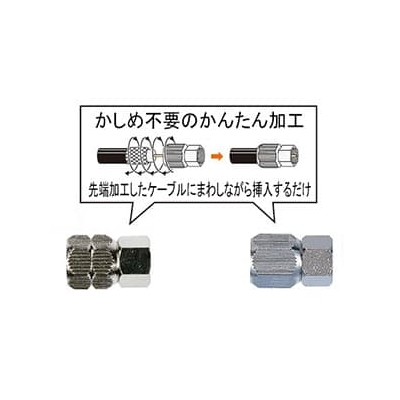 日本アンテナ 【アウトレット】かんたんF型コネクター 5C-FB用 10個入  F510S_OUTLET 画像2