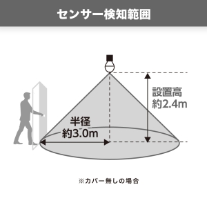 YAZAWA(ヤザワ) LED電球 A形 60W相当 電球色 動体センサー付き  LDA8LGM 画像5