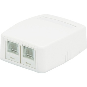 パンドウイット CAT5Eスプリングシャッター付きローゼットキット 2個口 白 JOQ2H500 JOQ2H500