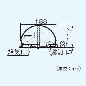 パナソニック パイプフード 層管用 角形 ステンレス製 防火ダンパー付 シルバー 気調・熱交換形換気扇 専用部材  FY-MWXA04 画像3