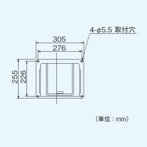 パナソニック 屋根裏・床下換気・サニタリー用換気扇 専用部材 屋外フード 樹脂製 適用機種:FY-20BAA2  FY-22H 画像2