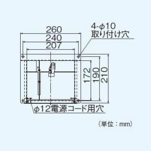 パナソニック 屋根裏・床下換気・サニタリー用換気扇 専用部材 屋外フード ステンレス製 防火ダンパー付 適用機種:FY-13U、FY-13UD、FY-13UH2、FY-13UHD、FY-13GH  FY-HSXA13 画像2