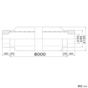 パナソニック 不燃チューブ 呼び径φ50mm 長さ8m  FY-KXN208 画像2