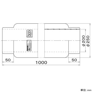 パナソニック 不燃チューブ 呼び径φ200mm 長さ1m  FY-KXN801 画像2