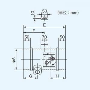 パナソニック 防火ダンパー 外復帰形 温度ヒューズ72℃ φ100用  FY-DFA04 画像2