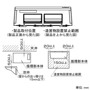 パナソニック 脱衣所暖房衣類乾燥機 壁取付形 単相100V 1.3kW 換気連動タイプ  FY-13SWL5 画像3