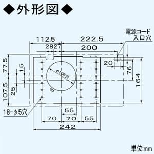 パナソニック ブレスファン 6畳用 壁掛形(標準形) 温暖地・準寒冷地タイプ 居室用 適用パイプφ100mm 埋込寸法φ110mm  FY-CL6A 画像3