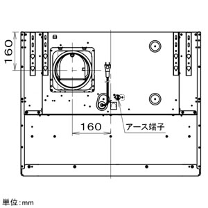 パナソニック フラット形レンジフード エコナビ搭載 90cm幅 パイプ径φ150mm 換気連動機能付  FY-90DED3-S 画像2