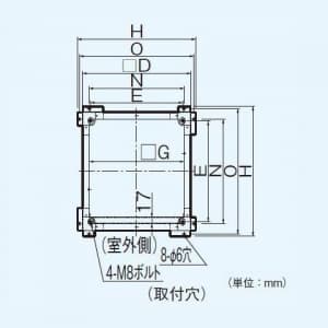 パナソニック 一般・台所・事務所・居室用換気扇 専用部材 スライド取付枠 20cm用 コンクリート住宅 FD付屋外フード取付用  FY-KDS20 画像3