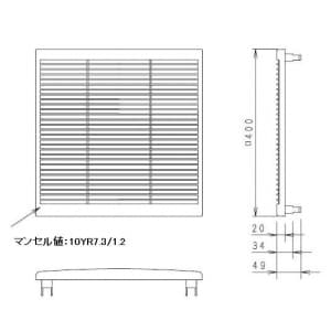 パナソニック 一般・台所・事務所・居室用換気扇  専用部材  専用ルーバー  30cmインテリア形換気扇用 材質:樹脂製 色:ベージュ  FY-30R04 画像2