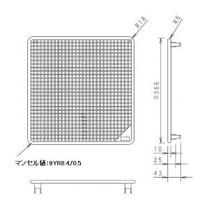 パナソニック 一般・台所・事務所・居室用換気扇  専用部材  専用ルーバー  30cmインテリア形換気扇用 材質:樹脂製 色:ホワイト(ファッショングリル)  FY-25R05 画像2